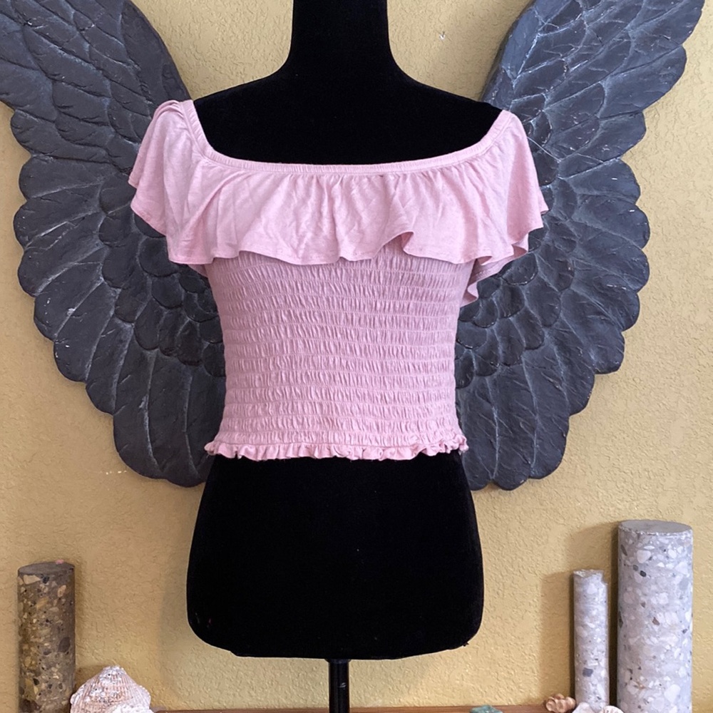 Harlow Pink Ruffle Crop Top